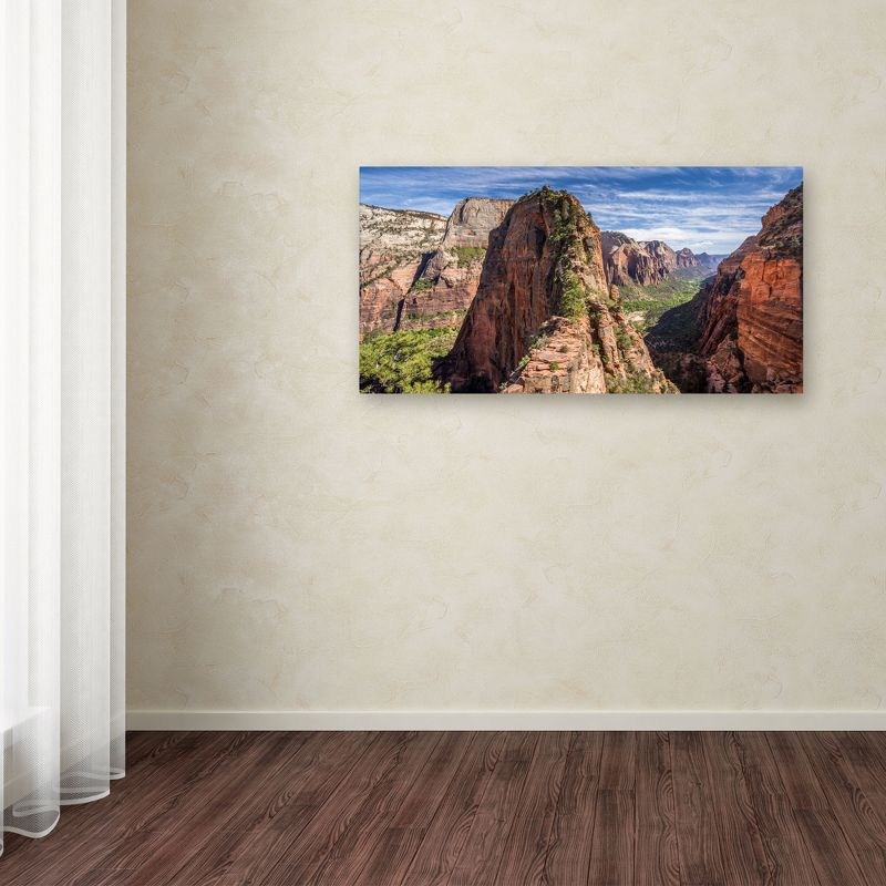 Trademark Fine Art - Pierre Leclerc 'Angels Landing' Canvas Art - 24x47