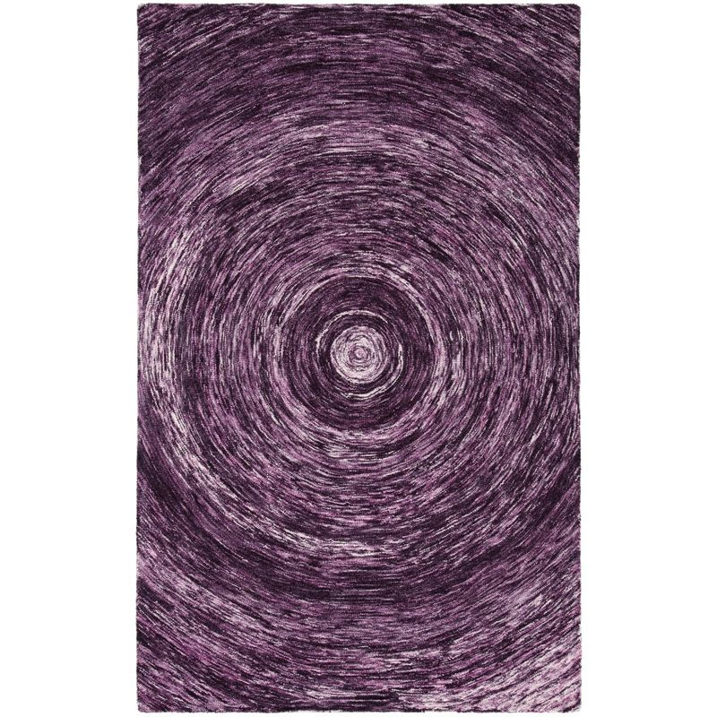 Ikat IKT633 Hand Tufted Area Rug - Purple - 6'x9' - Safavieh