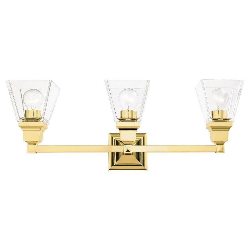 Livex Lighting Mission 3 - Light Vanity in  Polished Brass