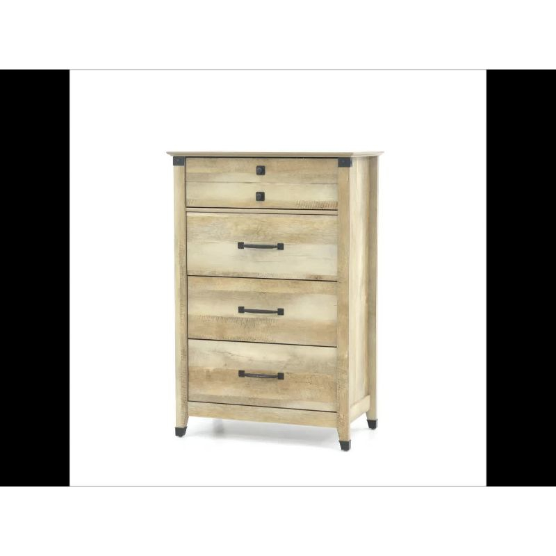 4 Drawer Carson Forge Chest Washington Cherry - Sauder: Space-Saving Vertical Storage, Metal Runners