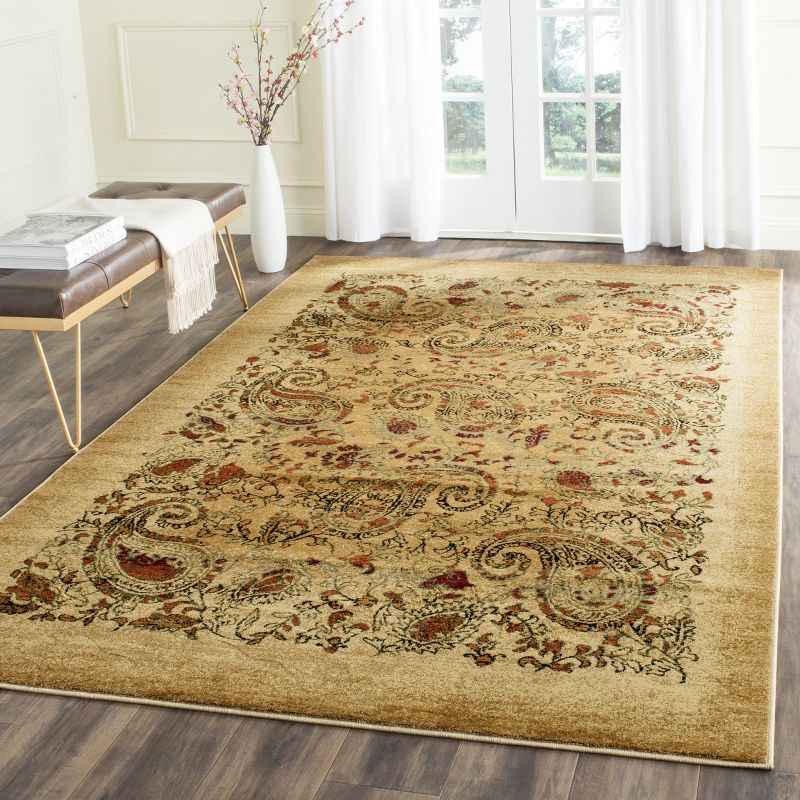 Lyndhurst LNH224 Power Loomed Accent Rug - Beige/Multi - 3'3"x5'3" - Safavieh