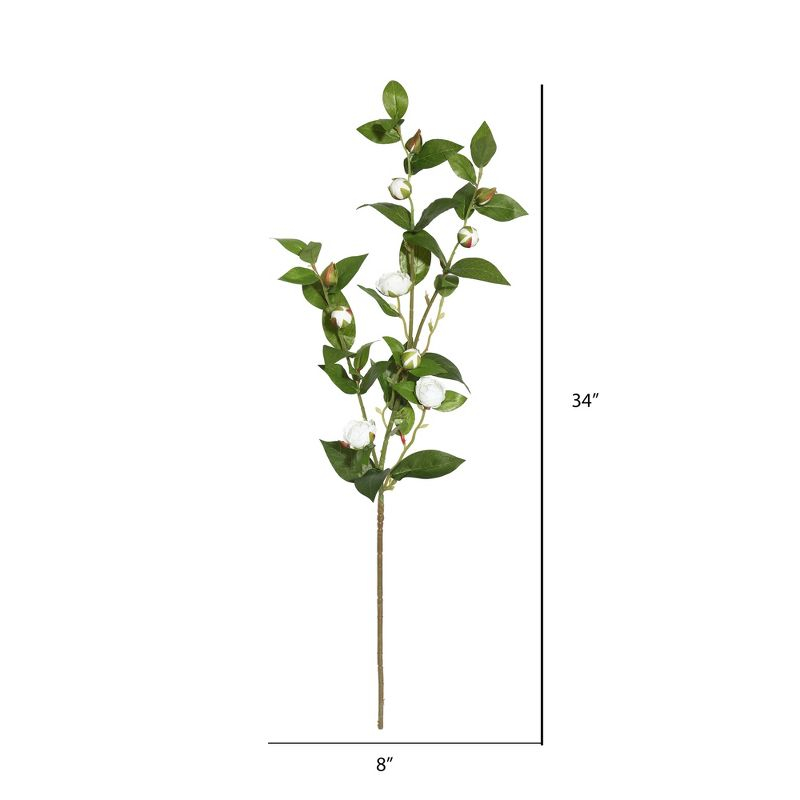 Vickerman 34'' Artificial White Tea Rose Spray. Includes 3 sprays per pack.