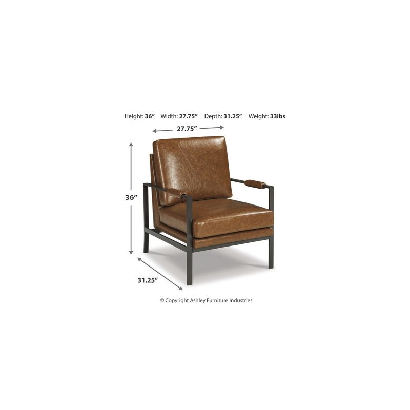 Signature Design by Ashley Contemporary Peacemaker Accent Chair  Brown