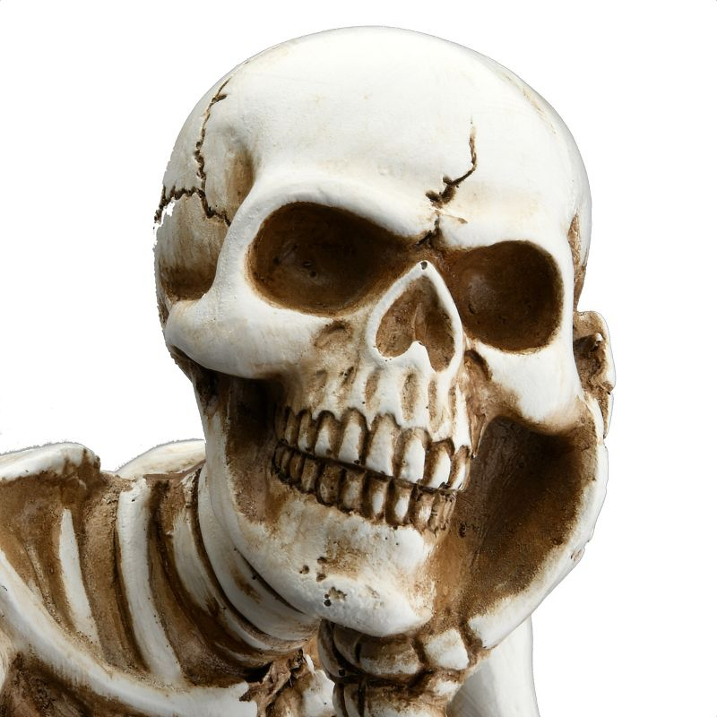 11" LED Lit Skeleton on Purple Galaxy Pumpkin - National Tree Company