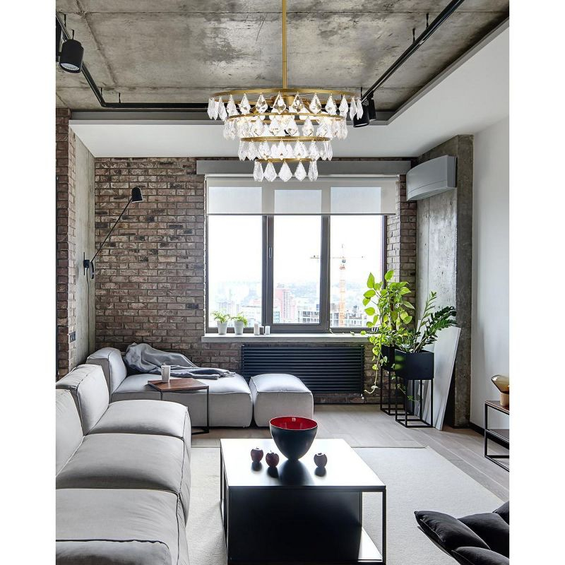 Elegant Lighting Ella 20 inch pendant in brass