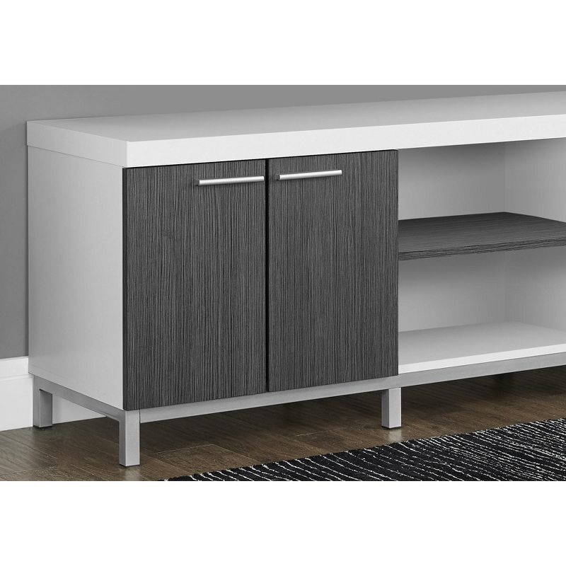 Monarch Specialties TV STAND - 60L / WHITE / GREY