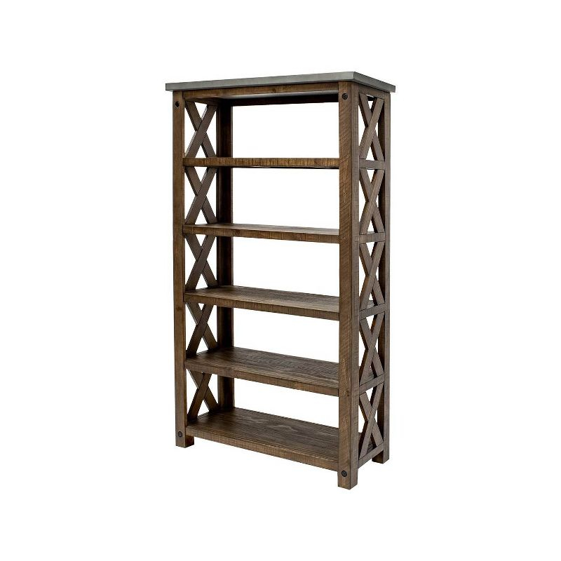72&#34; Jasper Open Bookcase Brown - Martin Furniture