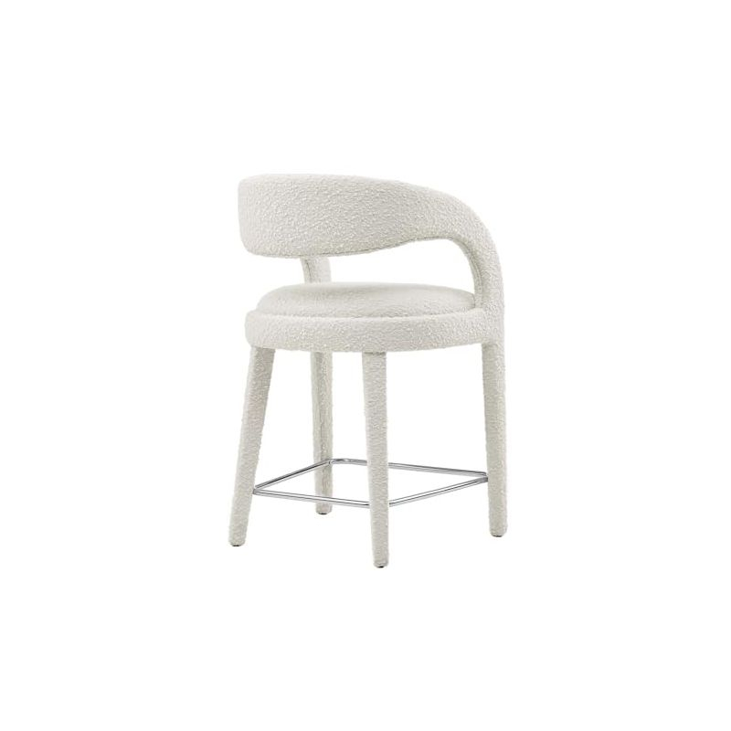 Modway Pinnacle Boucle Upholstered Counter Stool Set of Two