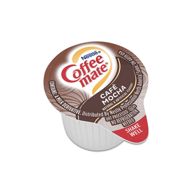 Coffee mate Liquid Coffee Creamer, Cafe Mocha, 0.38 oz Mini Cups, 50/Box