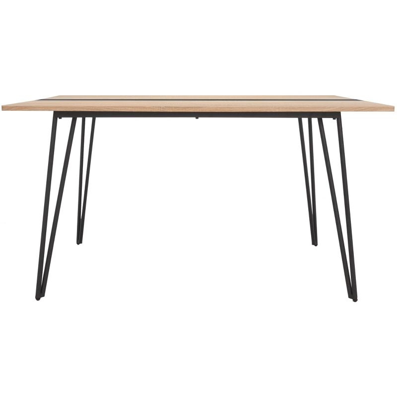 Alarick Dining Table - Natural/Black - Safavieh