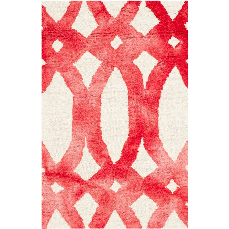 Dip Dye DDY675 Hand Tufted Accent Rug - Ivory/Red - 2'x3' - Safavieh.