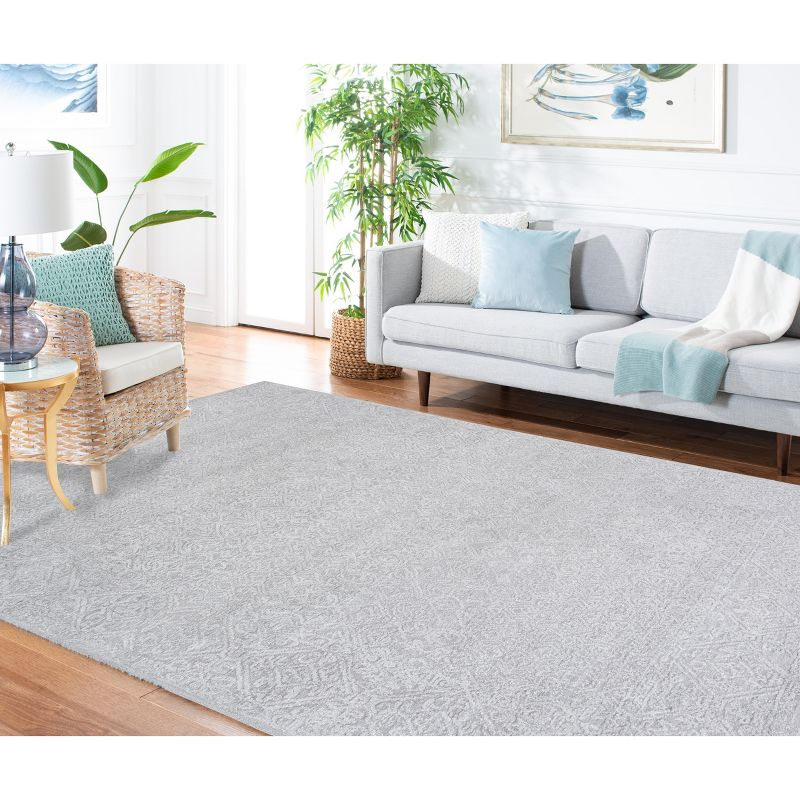 Martha Stewart MSR3275 Hand Tufted Area Rug - Grey - 6'x6' - Safavieh.