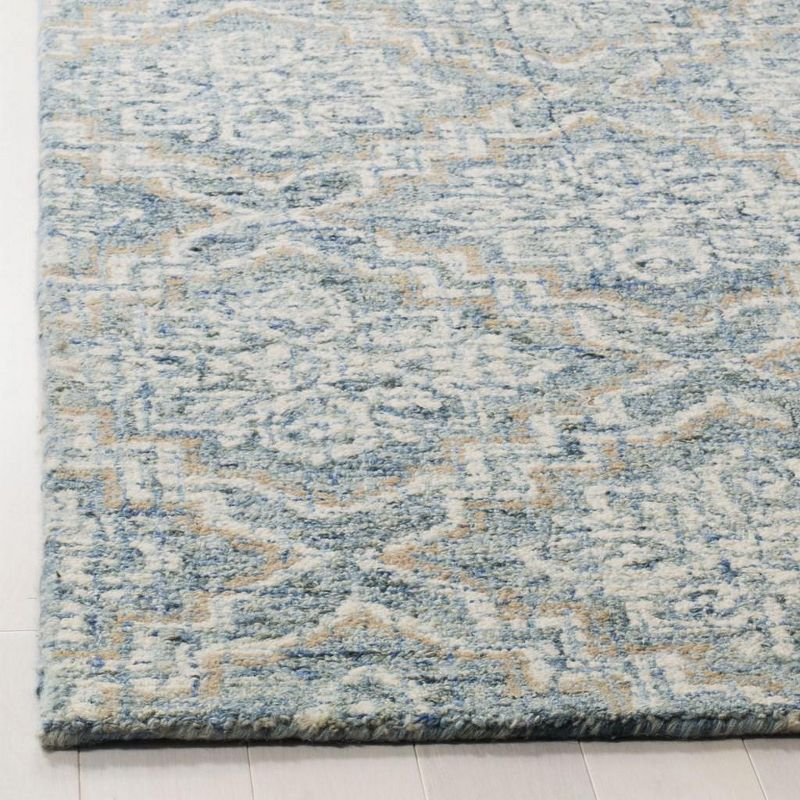 Abstract ABT201 Handmade Indoor Accent Rug - Blue/Grey - 3'x5' - Safavieh