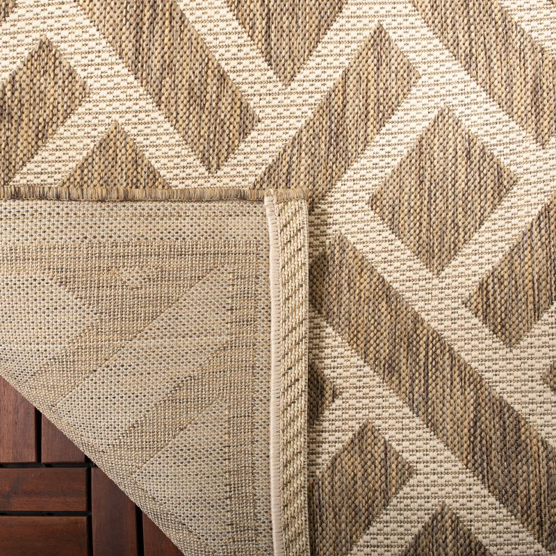 Courtyard CY6306 Power Loomed Indoor/Outdoor Area Rug - Brown/Light Beige - 5'3"x7'7" - Safavieh.