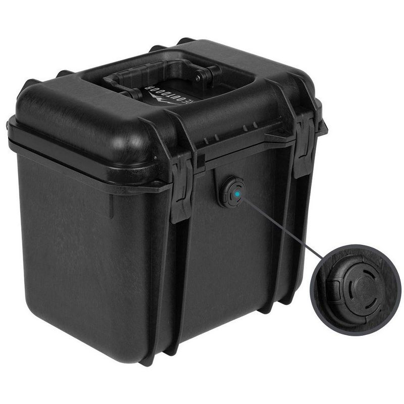 Monoprice Weatherproof Hard Case - 11in x 8in x 10in With Customizable Foam, Shockproof, IP67, Customizable Name Plate