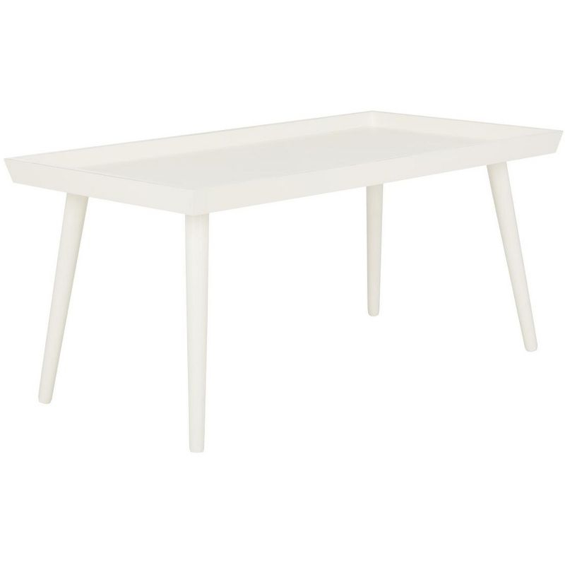 Nonie Coffee Table With Tray - Vintage White - Safavieh