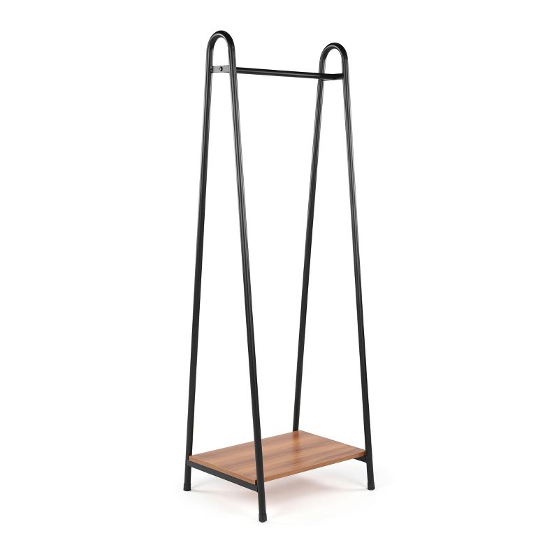 Humble Crew Freestanding Coat Rack: Mid-Century Modern Style, Metal Frame, Laminate Surface