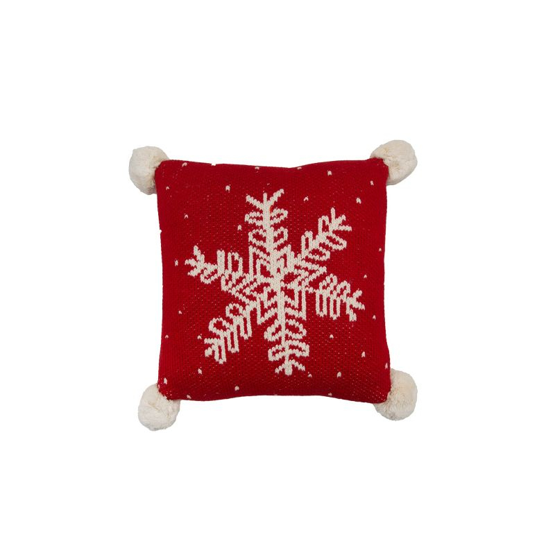 C&F Home 10" x 10" Snowflake Christmas Throw Pillow