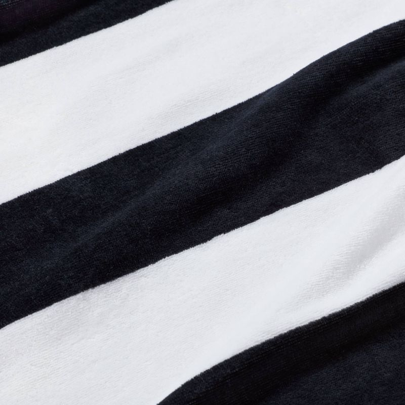 Striped Beach Towel Black/White - Sun Squad™