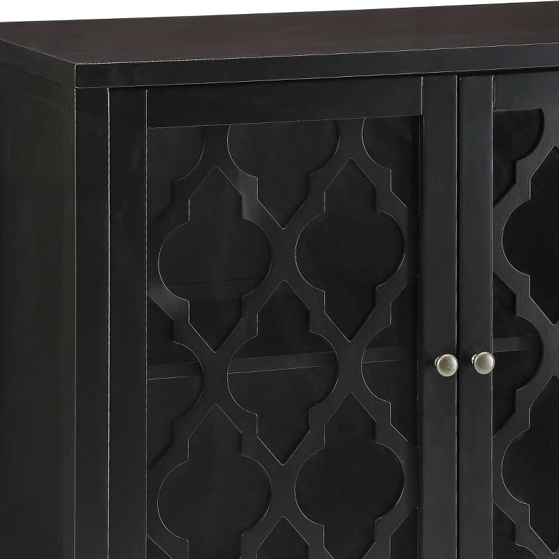 Acme Furniture Ceara Decorative Storage Cabinet Black Finish