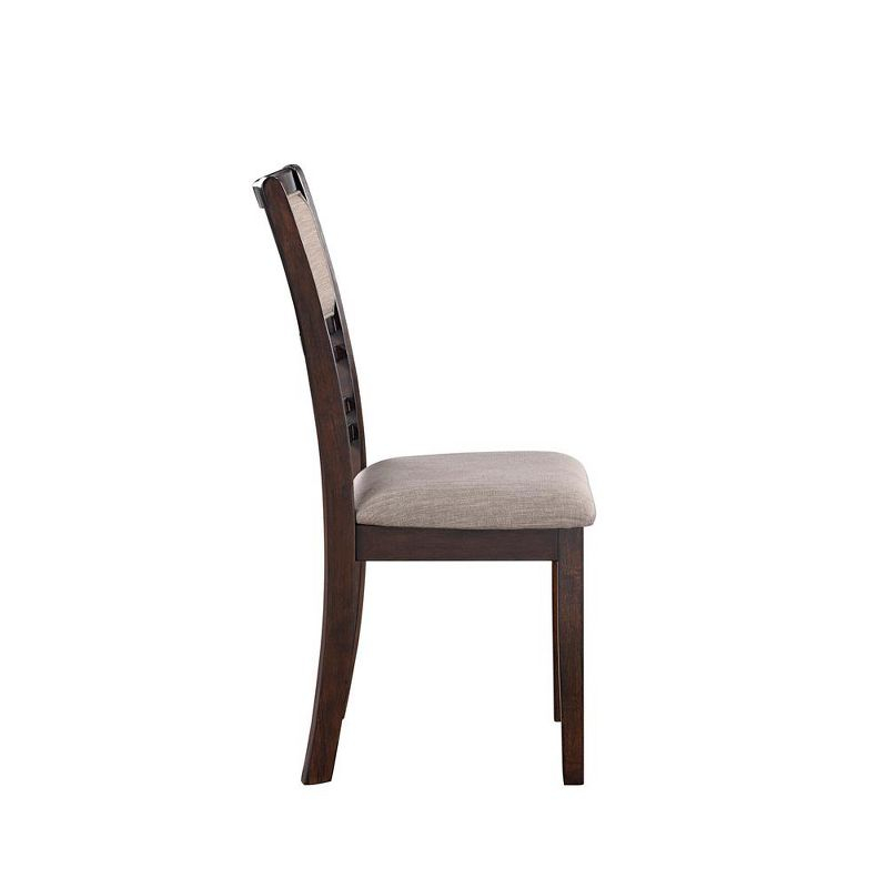New Classic Furniture, Gia Cherry Wood Dining Chair with Fabric Seat (Set of 4)