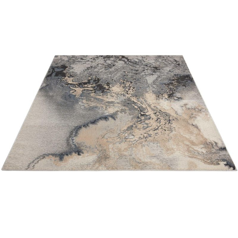Nourison Maxell Modern Abstract Indoor Area Rug Grey 9'3" x 12'9"