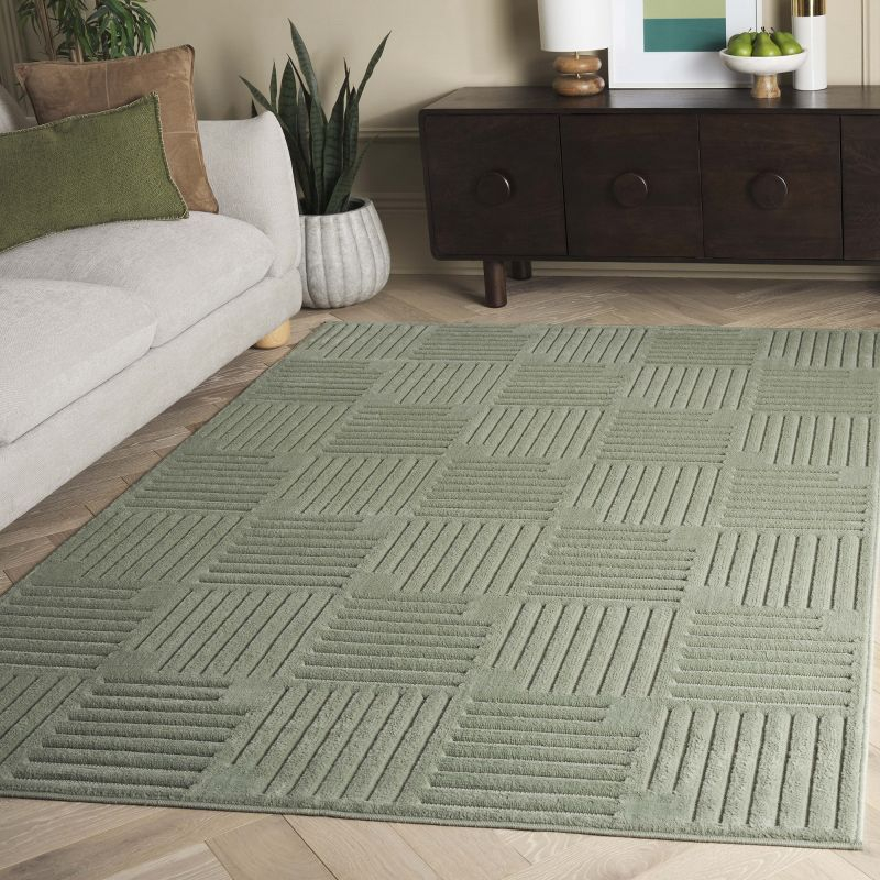 Selena SLE678 Power Loomed Indoor Area Rug - Green - 4'x6' - Safavieh