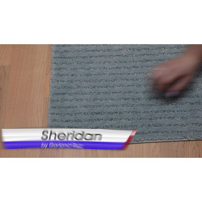 24"x40" Sheridan Plush Washable Nylon Bath Rug Sea foam - Garland
