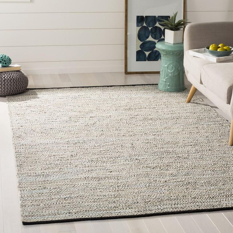 Vintage Leather VTL104 Hand Woven Indoor Area Rug - Beige - 5'x8' - Safavieh