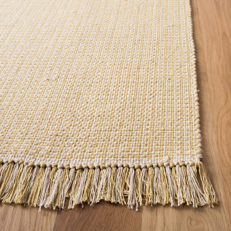 Montauk MTK340 Hand Woven Indoor Area Rug - Ivory/Yellow - 6'x9' - Safavieh