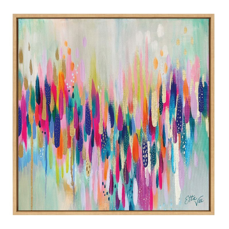 Kate & Laurel All Things Decor 30"x30" Sylvie Brushstroke 154 Wall Art by Jessi Raulet of Ettavee Natural: Modern Abstract Canvas