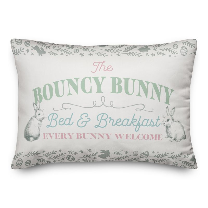 Creative Products The Bouncy Bunny Bed and Breakfast 20 x 14 Spun Poly Pillow