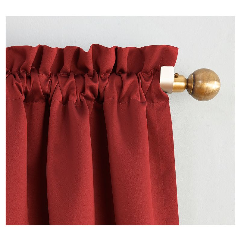 40"x84" Sun Zero Blackout Kenneth Energy Saving Rod Pocket Curtain Panel Red: Noise Reduction, Energy Efficient