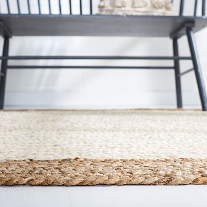 Natural Fiber NF801 Hand Woven Area Rug - Ivory/Natural - 4'x6' Oval - Safavieh.