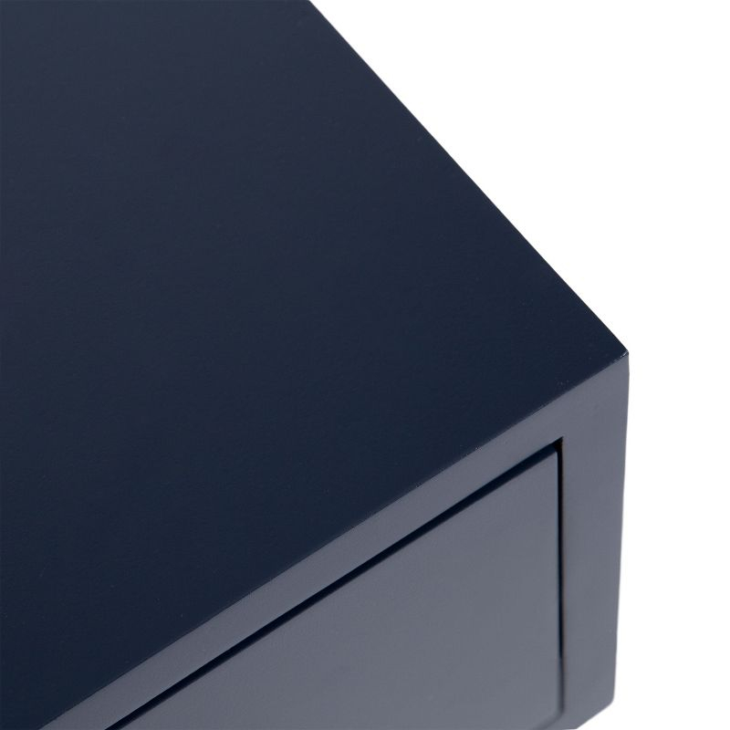 Kate and Laurel Decklyn Square MDF Tea Table, 11.75x11.75x30, Navy Blue