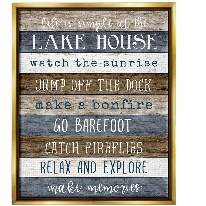 Stupell Industries " Life Is Simple Lake House List " by Natalie Carpentieri