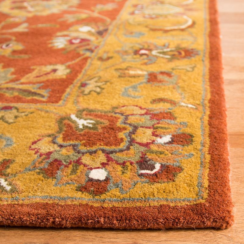 Heritage HG820 Hand Tufted Area Rug - Red/Natural - 6'x9' - Safavieh.