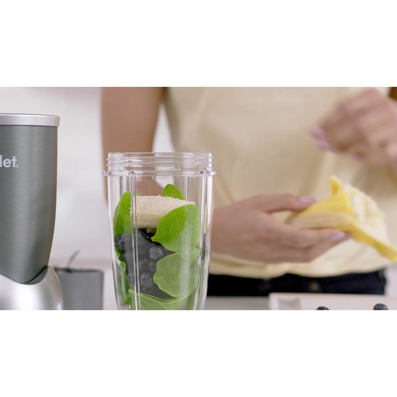 nutribullet Original Personal Blender 600W Silver: Stainless Steel Blades, Smoothie Maker, Dishwasher-Safe Parts