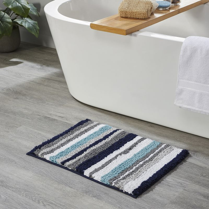 Better Trends Griffie 100% Polyester TPR Backing Tufted 2 Pc (17" x 24" | 20" x 32") Bath Rug Set -