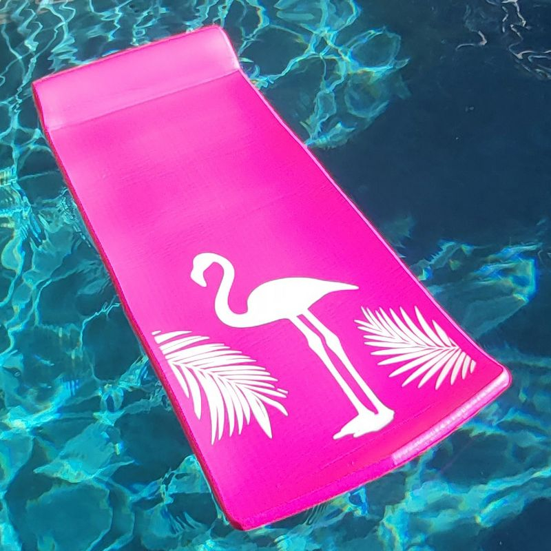 Vandue California Sun Deluxe Oversized Unsinkable Foam Cushion Pool Float (Pink Flamingo)