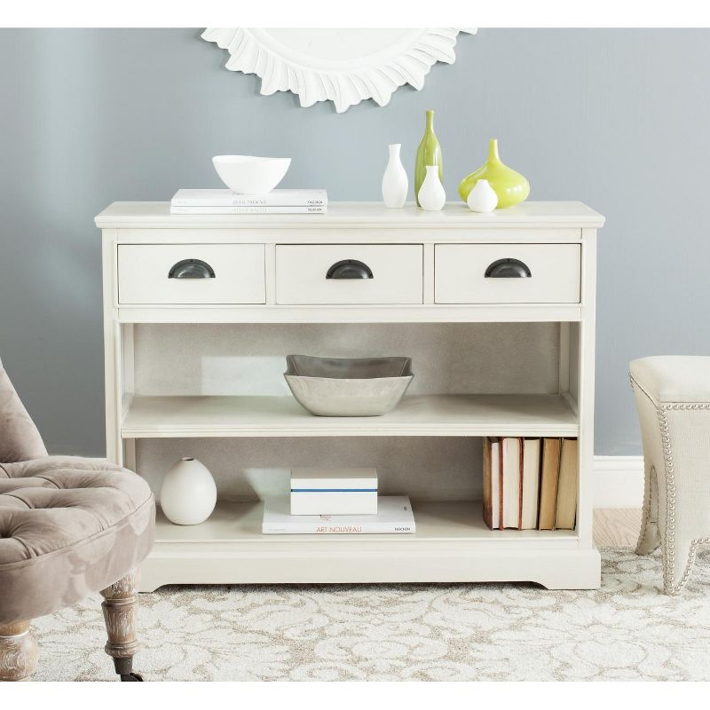 Prudence Book Shelf - AMH5727 - Vintage White - Safavieh Couture