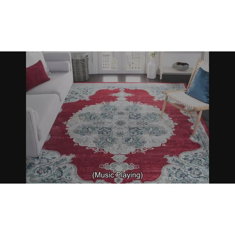 Brentwood BNT867 Power Loomed Indoor Area Rug - Light Grey/Blue - 5'3"x7'6" - Safavieh