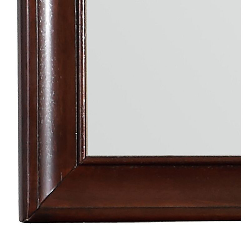 Passion Furniture LaVita 45 in. x 33 in. Modern Rectangle Framed Cappuccino Dresser Mirror