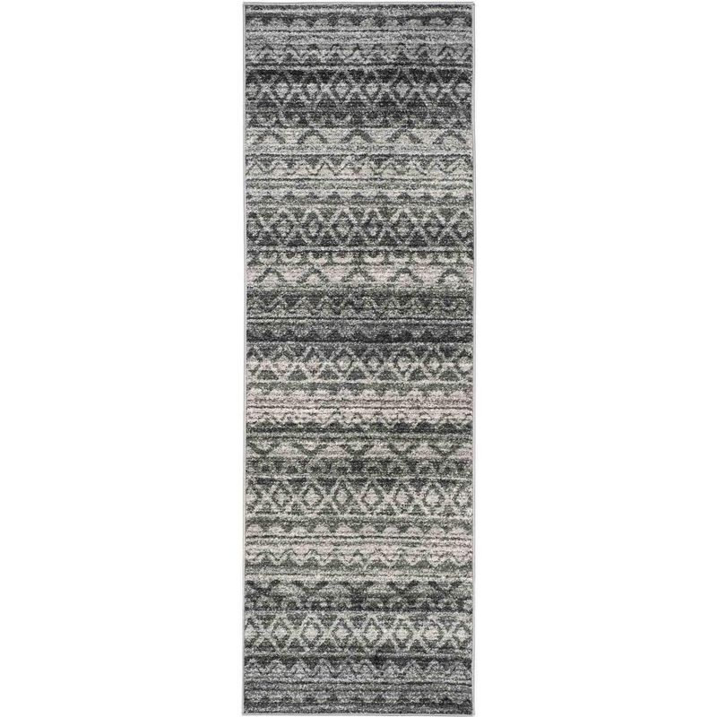 Adirondack ADR119 Machine Made Indoor Runner - Ivory/Charcoal - 2'-6"x6' - Safavieh
