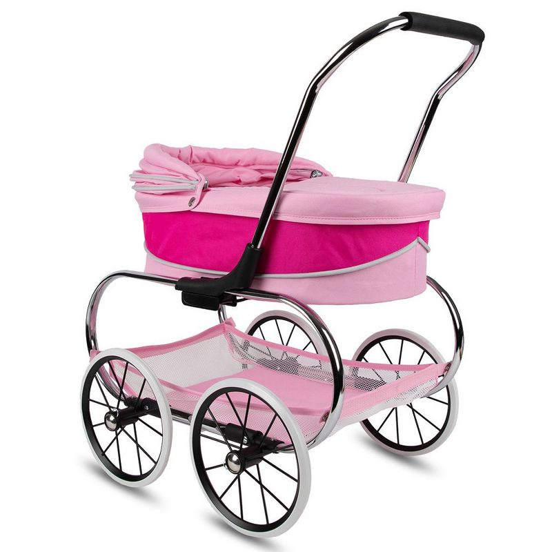 Valco Baby Princess Doll Stroller, High Quality Toy Stroller for Toddlers & Children, Excellent Holiday Gift for Realistic Pretend Play - Hot Pink