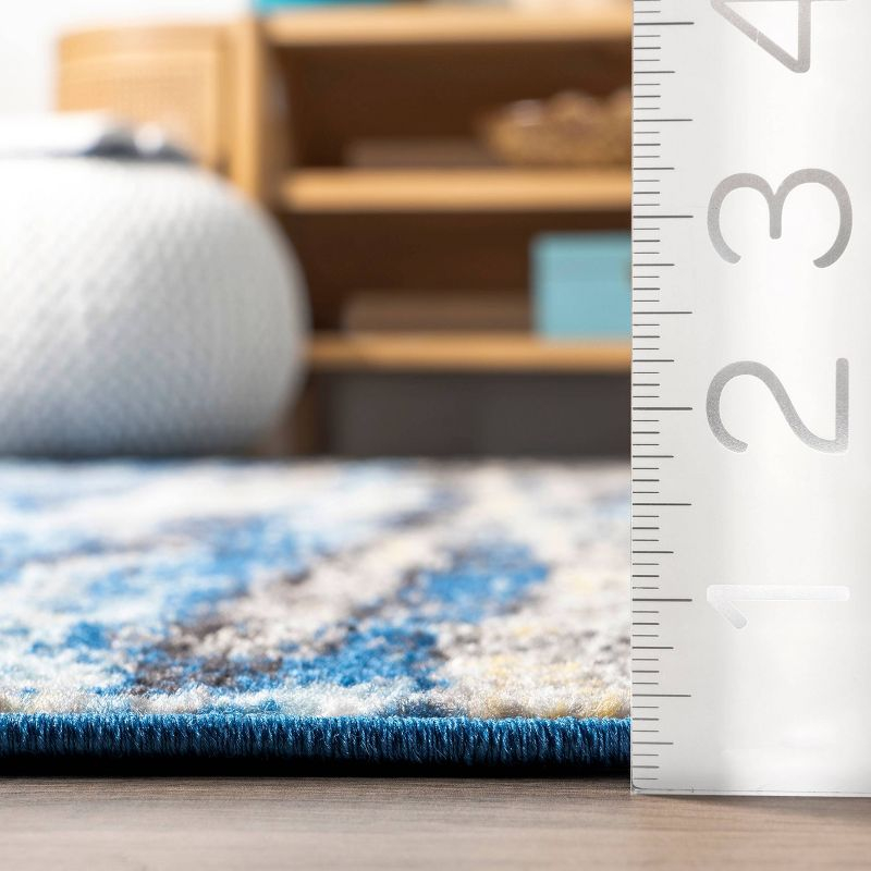 9'x12' Katharina Area Rug Green - nuLOOM: Stain-Resistant, Flat Pile, Nautical Style, Indoor Use, Machine Made