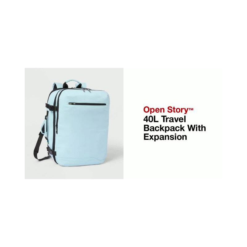 40L Travel Backpack With Expansion - Open Story™ Blue