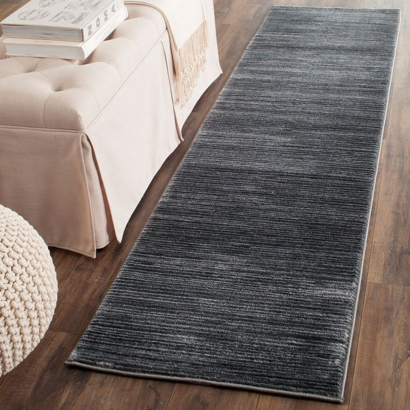 Vision VSN606 Power Loomed Indoor Runner Rug - Grey - 2'2"x8' - Safavieh.