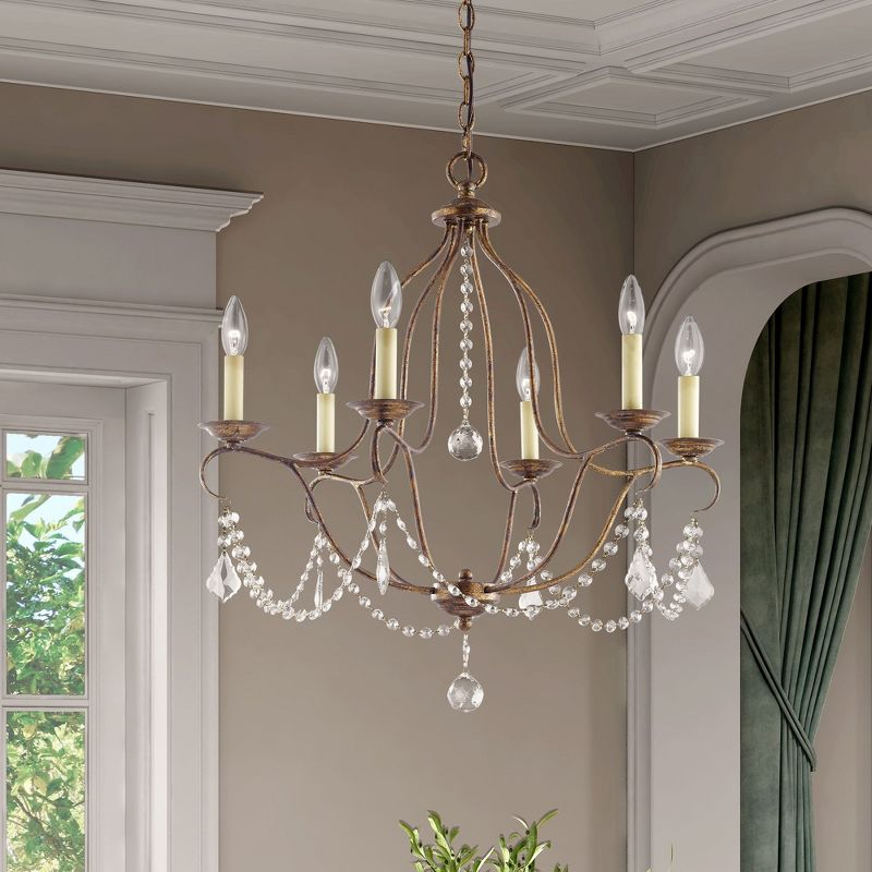 Livex Lighting Chesterfield 6 - Light Chandelier in  Hand Applied Venetian Golden Bronze