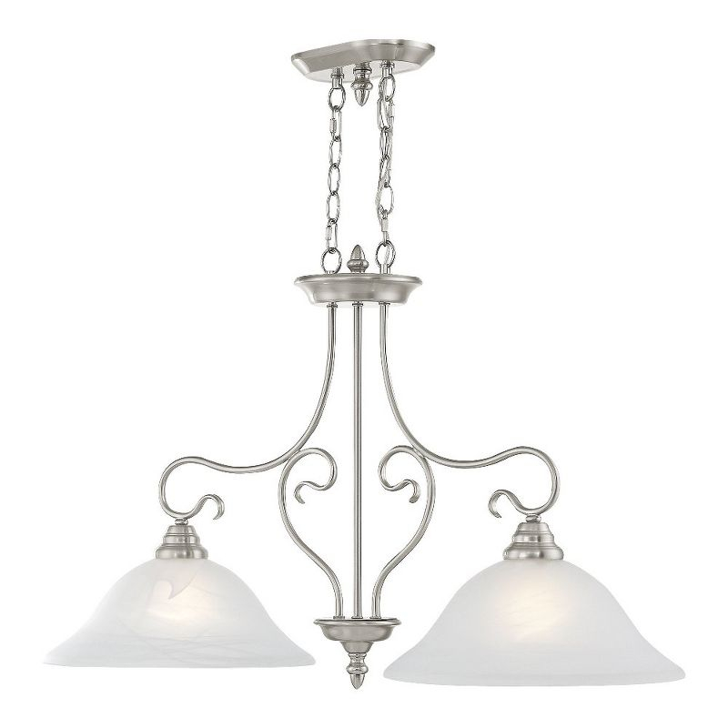 Livex Lighting Coronado 2 - Light Island Pendant Light in  Brushed Nickel